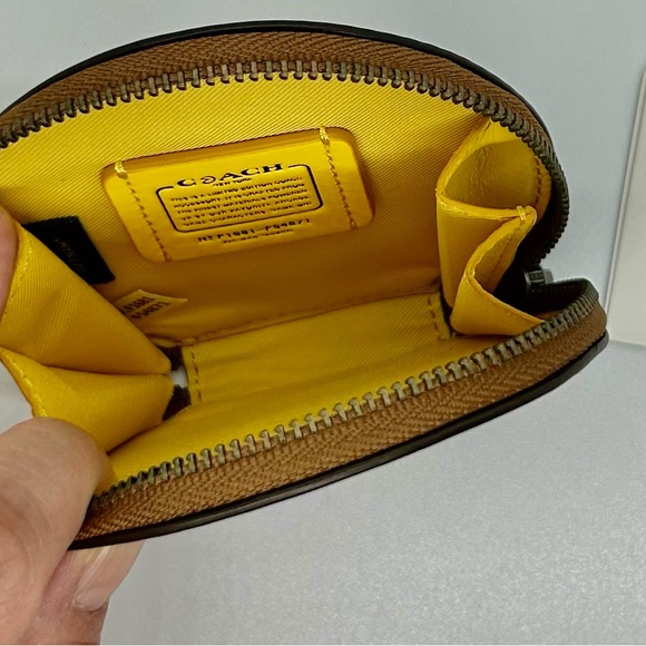 Coach Brown and Yellow Coin Purse - Picture 2 of 2